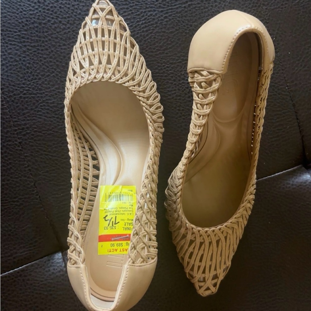 INC woven heels from Macy’s